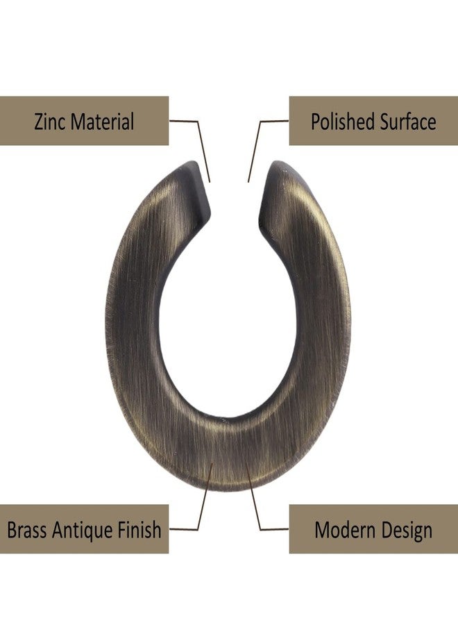 Atom 1.3 Inches Zinc Cabinet Puller Knobs | Brass Antique Finish | Office Wardrobe Door Handle, Kitchen Drawer Cupboard Furniture Pulls Knob Hardware (ZK-629), Pack of 10 - Image 4